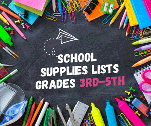 School Supplies 3rd-5th